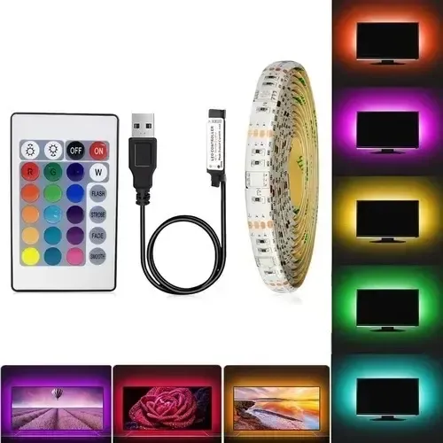 CINTA LED RGB - 2 METROS - CONTROL - TELEVISOR - Imagen 2