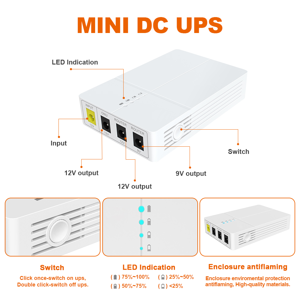 MINI UPS 9.900 MAH - ROUTER - MODEM - Imagen 2
