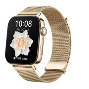SMARTWATCH LIGE - DORADO - 2 CORREAS - METALICA Y SILICON - BLUETOOTH