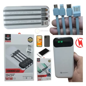 POWERBANK 10.000 MAH - USB - INCLUYE CABLE TIPO C - LIGHTNING - MICRO USB