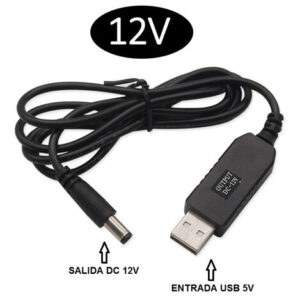 CABLE CONVERTIDOR USB 5V A 12V - ROUTER - MODEM - POWERBANK