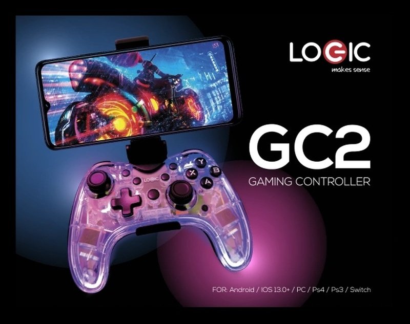 CONTROL GAMER LOGIC GC2 - STEAM - SWITCH - PS3 - PS4 - PC - APPLE - ANDROID - INALAMBRICO - ORIGINAL - BLUETOOTH