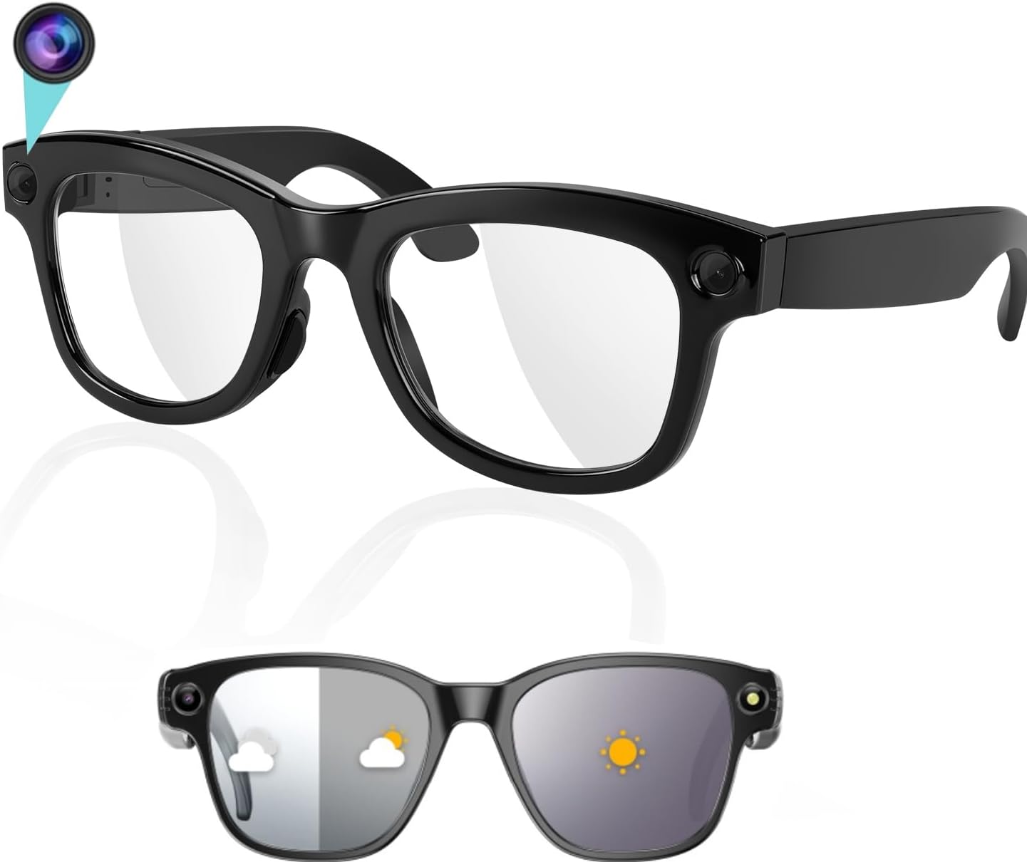 LENTES CON CAMARA INTELIGENTES - BLUETOOTH - MUSICA - FOTO - VIDEO - CARGA MAGNETICA