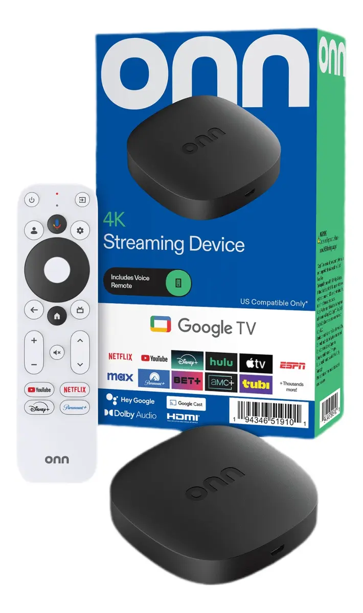ONN TV 4K – CONTROL DE VOLUMEN – NETFLIX – YOUTUBE – PRIME VIDEO – GOOGLE - CABLE DE CARGA - Imagen 3