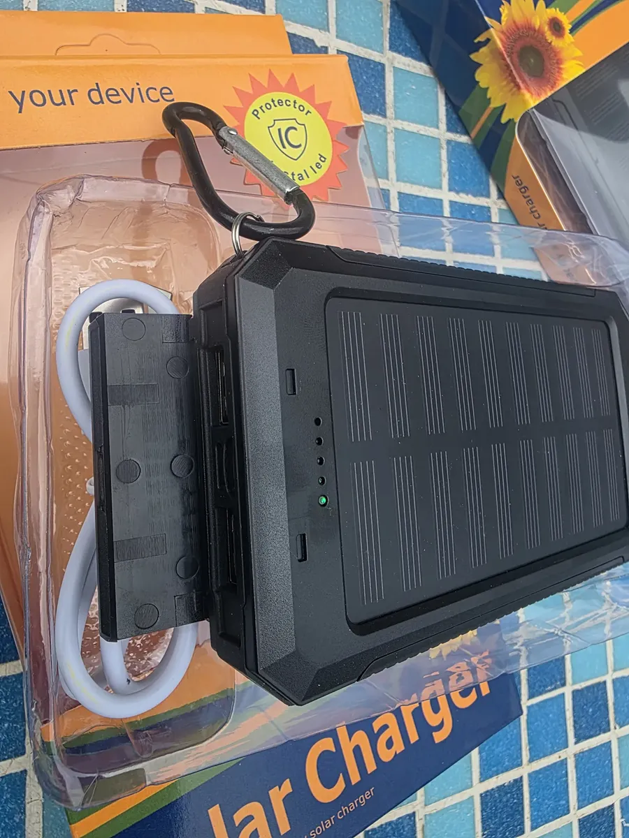 POWERBANK 20.000 MAH - PANEL SOLAR - BRUJULA - 2 PUERTOS USB - LINTERNA - Imagen 6