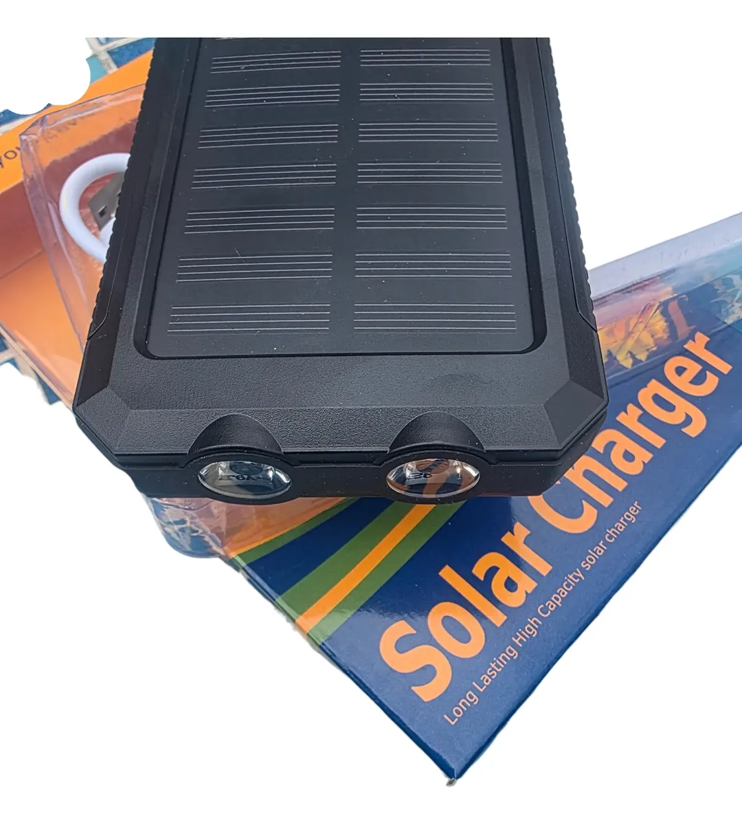 POWERBANK 20.000 MAH - PANEL SOLAR - BRUJULA - 2 PUERTOS USB - LINTERNA - Imagen 3