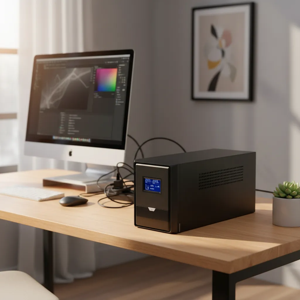 UPS 1000VA - 600 WATTS - PANTALLA INTERACTIVA - 4 TOMAS - Imagen 4
