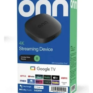 ONN TV 4K – CONTROL DE VOLUMEN – NETFLIX – YOUTUBE – PRIME VIDEO – GOOGLE - CABLE DE CARGA