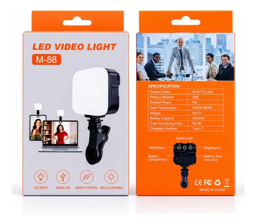 PANEL DE LUZ LED - RECARGABLE – TELEFONO – TABLET – PC - M-88 - Imagen 2