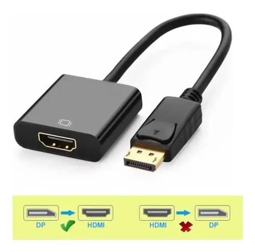 CABLE ADAPTADOR CONVERTIDOR DISPLAYPORT (M) A HDMI (H) - Imagen 3