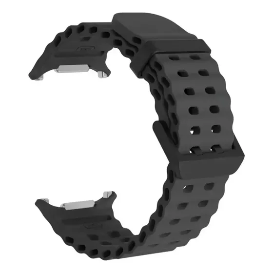CORREA CORRUGADA PARA SAMSUNG WATCH ULTRA - 47MM - SILICON - NEGRA - Imagen 2