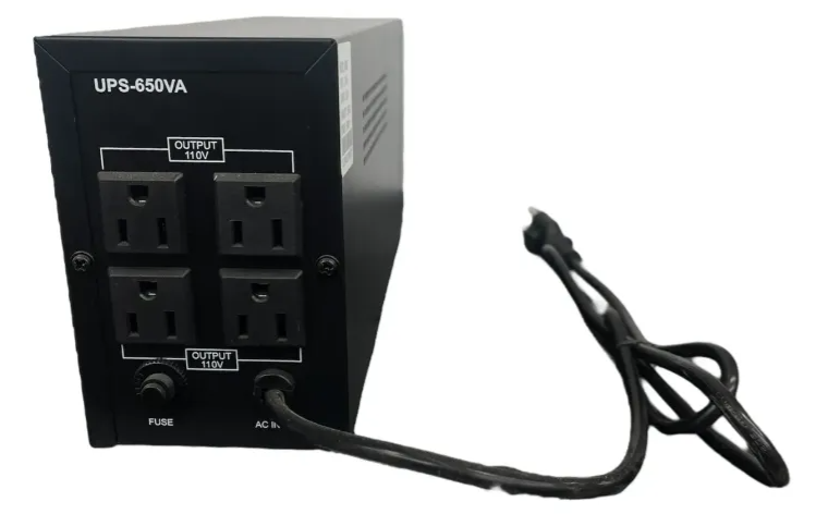 UPS 650VA - 390 WATTS - PANTALLA INTERACTIVA - 4 TOMAS - Imagen 3