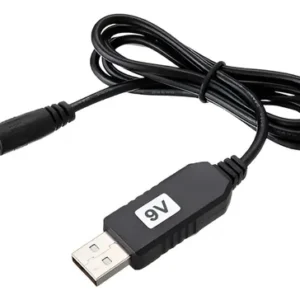 CABLE CONVERTIDOR USB 5V A 9V - ROUTER - MODEM - POWERBANK - 5.5MM X 2.1MM - 2 AMP