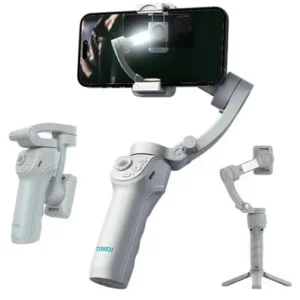 ESTABILIZADOR GIMBAL DE 3 EJES - TELEFONO - LUZ LED Y TRIPODE