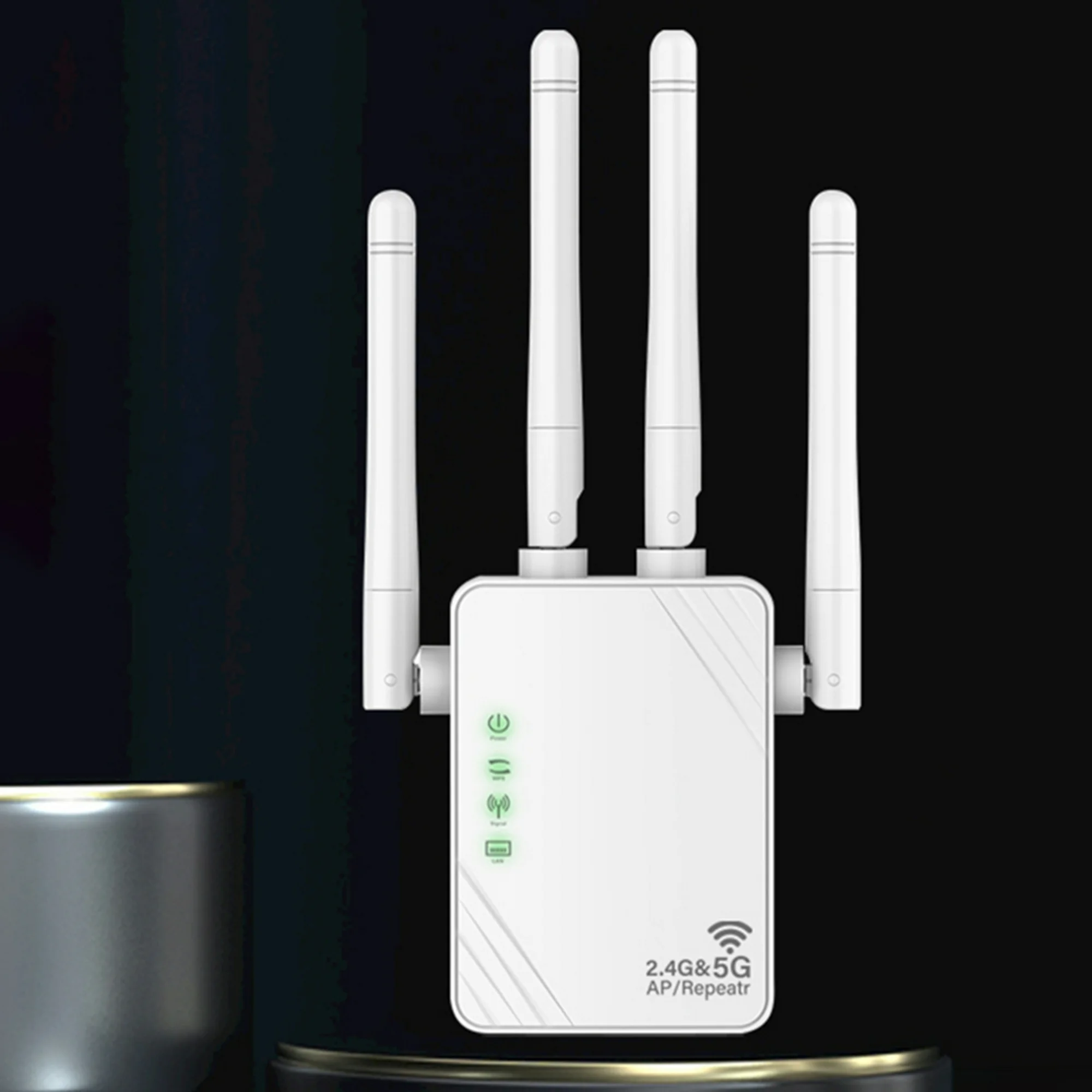 REPETIDOR WIFI - 1200 MBPS - DOBLE BANDA 2.4G/5G - 4 ANTENAS - EXTENSOR DE RANGO - FIBRA ÓPTICA - Imagen 2