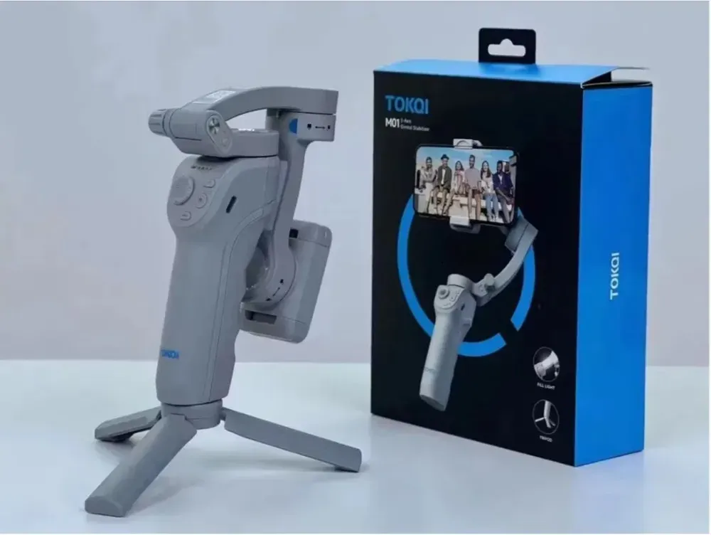 ESTABILIZADOR GIMBAL DE 3 EJES - TELEFONO - LUZ LED Y TRIPODE - Imagen 2