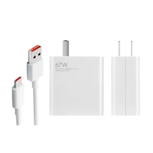 CARGADOR XIAOMI - 67 WATTS - CABLE TIPO C A TIPO C - INCLUYE PUERTO TIPO C