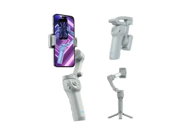 ESTABILIZADOR GIMBAL DE 3 EJES - TELEFONO - LUZ LED Y TRIPODE - Imagen 4