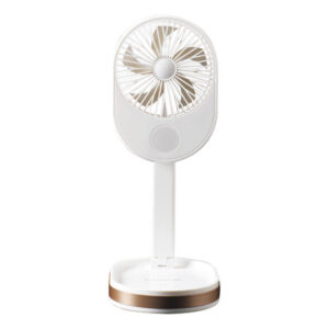 VENTILADOR RECARGABLE - PLEGABLE - 2 HORAS - 2 VELOCIDADES - LUZ LED - DIAMETRO 17CM