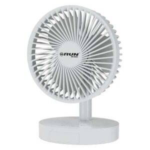 VENTILADOR RECARGABLE - 5 HORAS - AJUSTABLE - 3 VELOCIDADES - DIAMETRO 17CM