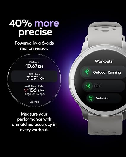 SMARTWATCH CUBITT AURA PRO 2 - NEGRO - RESISTENTE AL AGUA 3O METROS - NOTIFICACIONES - RITMO CARDIACO - ASISTENTE DE VOZ - MONITOR DE ESTRES - Imagen 2