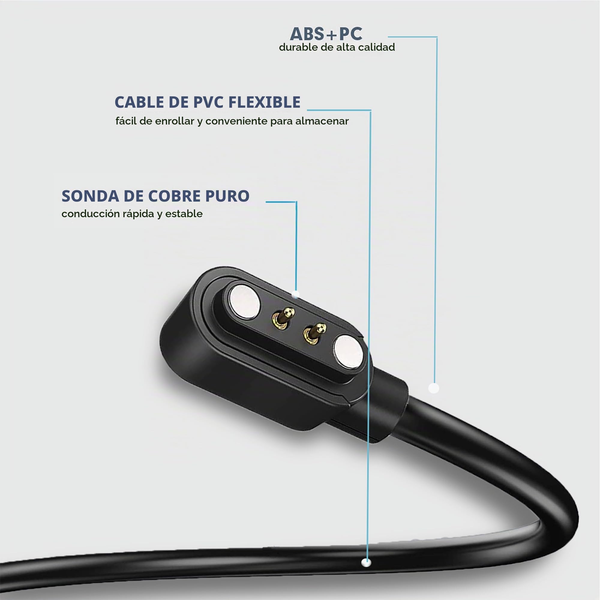 CARGADOR DE SMARWATCH MAGNECTICO CUBITT - SERIES VIVA - AURA - TERRA - Imagen 3