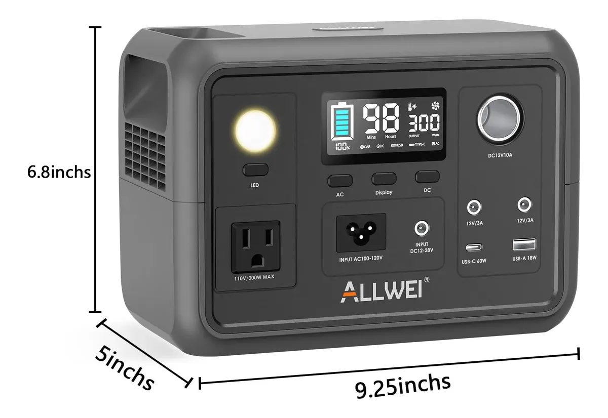 ESTACION DE CARGA - ALLWEI - 300 WATTS - Imagen 2