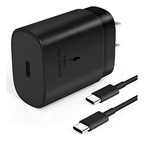 CARGADOR SAMSUNG 25 WATTS - CABLE TIPO C A TIPO C
